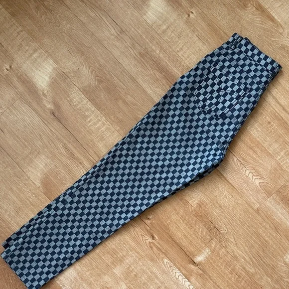 Fiorucci Women’s Blue Denim Checkered Jeans - Picture 3 of 6